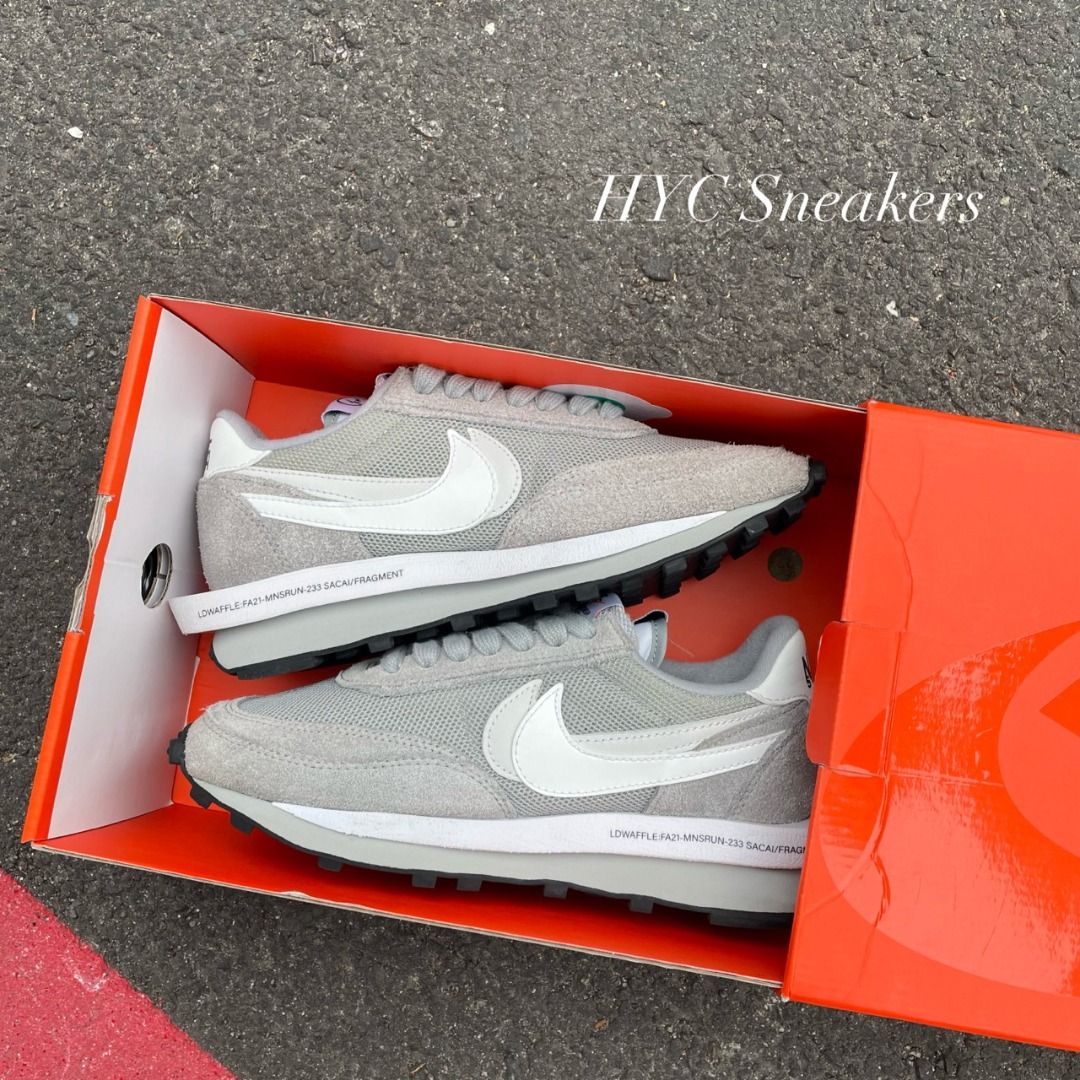 HYC] NIKE LD WAFFLE FRAGMENT DESIGN X SACAI GREY 藤原浩灰白24CM