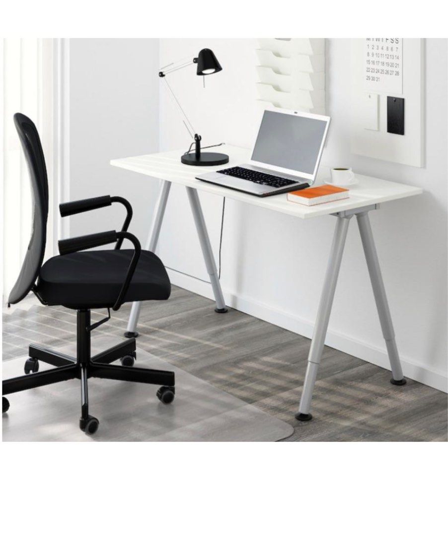 IKEA height adjustable desk ( white) clearance sale , Furniture & Home