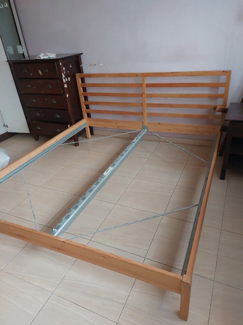 IKEA King Sized Bed Frame, Furniture & Home Living, Furniture, Bed