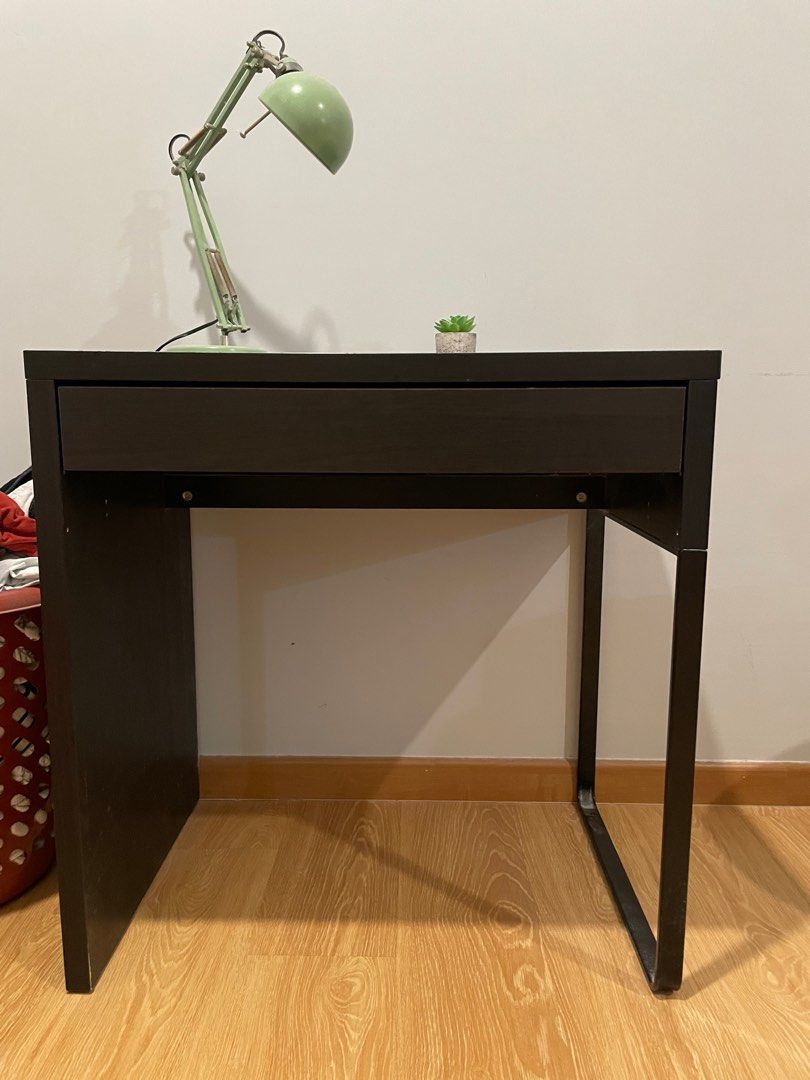Ikea Micke Desk black brown 73cm x 50cm, Furniture & Home Living ...