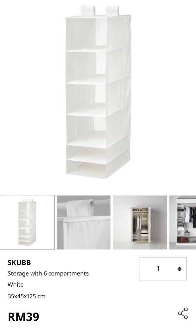 Ikea Skubb Organizing Compartments, Furniture & Home Living, Home