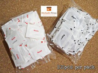 Iodised Salt / Black Pepper Packets 100pcs.