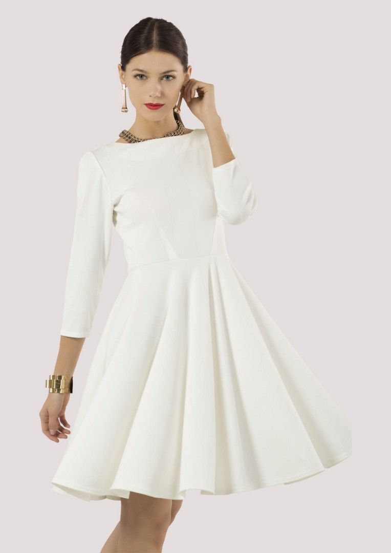 White formal clearance skater dress