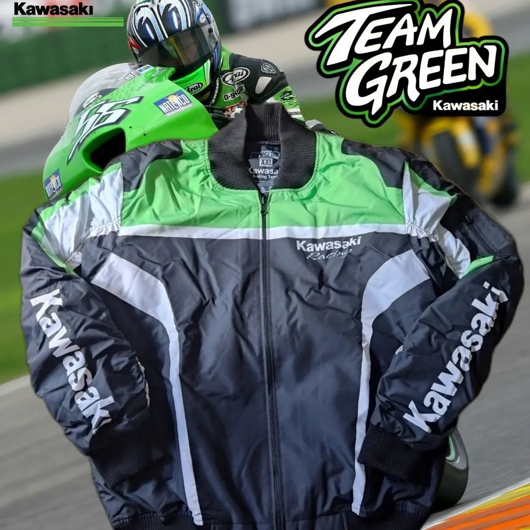 Jaket Bomber Kawasaki Racing Team Rs Taichi Kawasaki vintage jaket vintage Fesyen Pria Pakaian Baju Luaran di Carousell