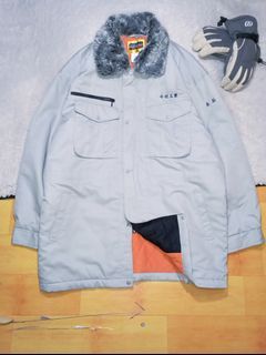Jaket Parka winter tebal pria bahan canvas