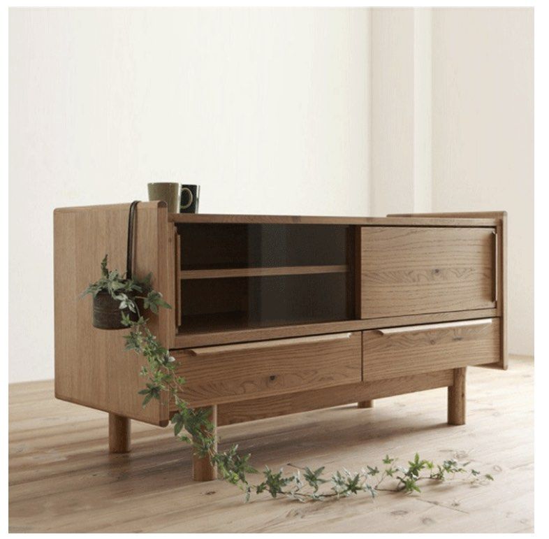 Japanese Solid Oak TV Console, Furniture & Home Living, Furniture, TV