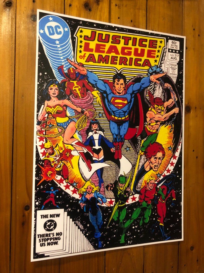 Retro Justice Justice League Of America Retro Vintage Classic Cartoon Poster, Hobbies ...