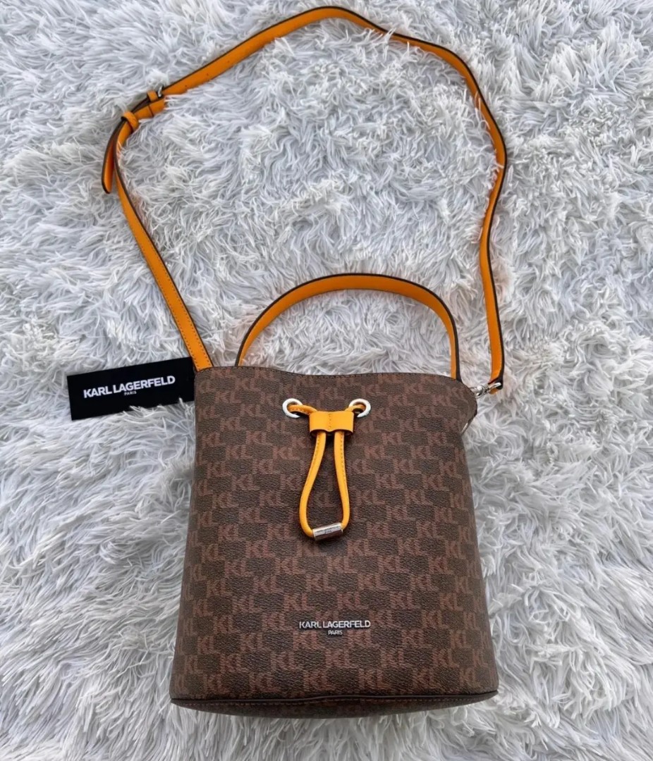 Karl Lagerfeld Monogram Adele Bucket Bag, Luxury, Bags & Wallets on ...