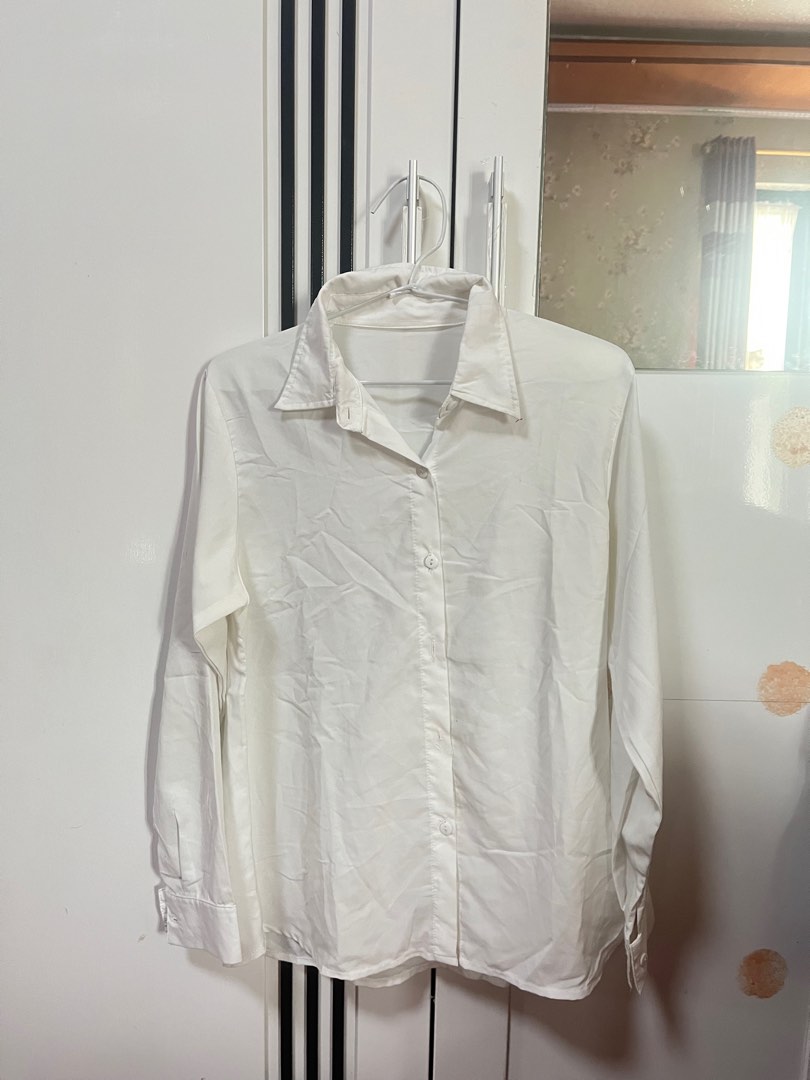 Kemeja Lengan Panjang Svea Stripe White Brown