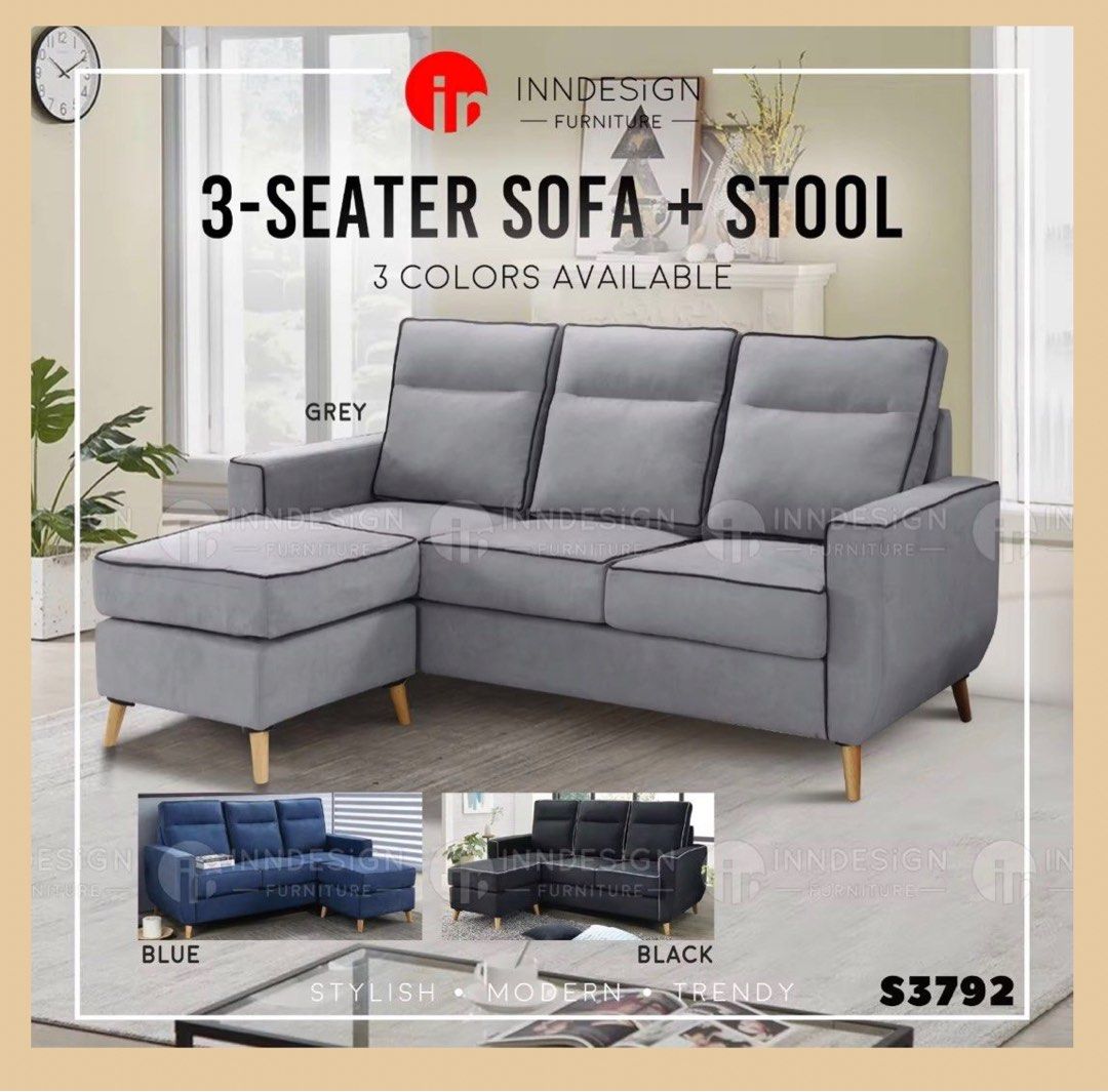 L Shape Sofa fabric, Furniture & Home Living, Furniture, Sofas on Carousell