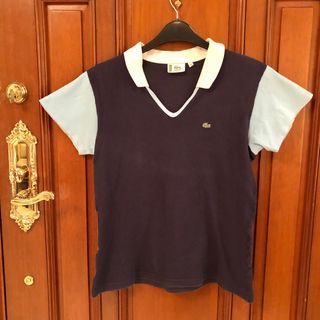 LACOSTE AUTHENTIC Classic Polo Shirt with collar blue and light blue (similar Ralph Lauren)