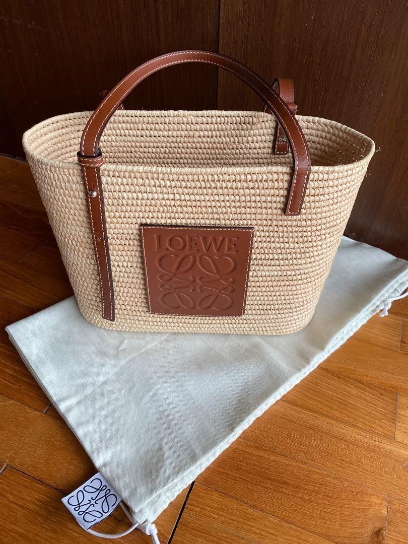 Small square basket bag in raffia and calfskin sale
