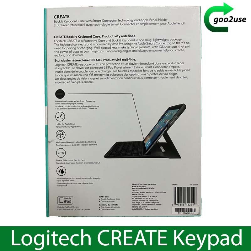 Logitech CREATE Keyboard Case with Smart Connector iPad Pro (9.7-inch ...