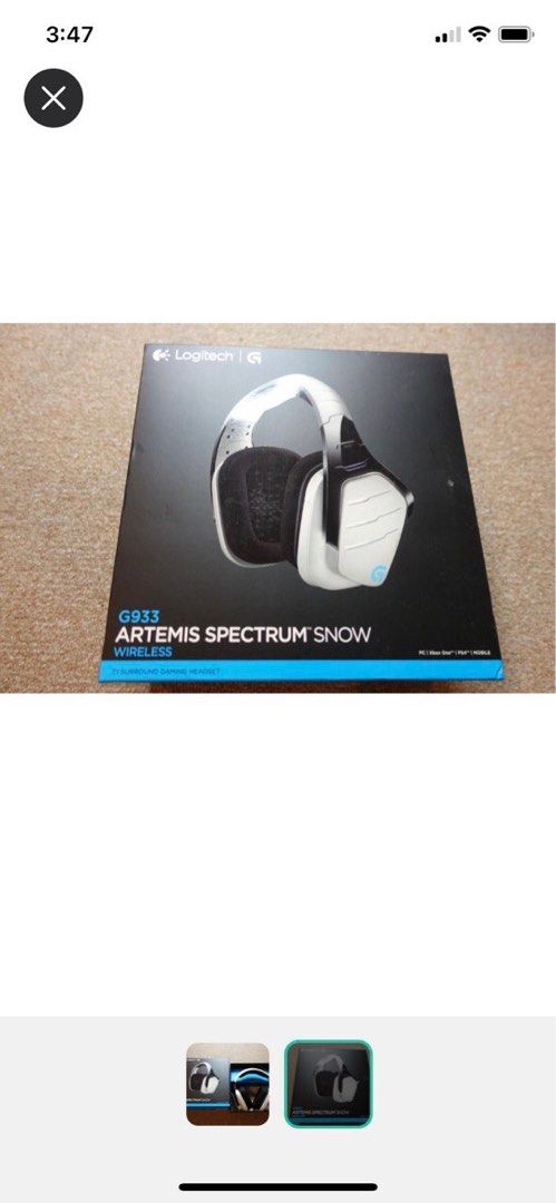 LOGITECH G933 Artemis Spectrum Snow Wireless 7.1 Gaming Headset