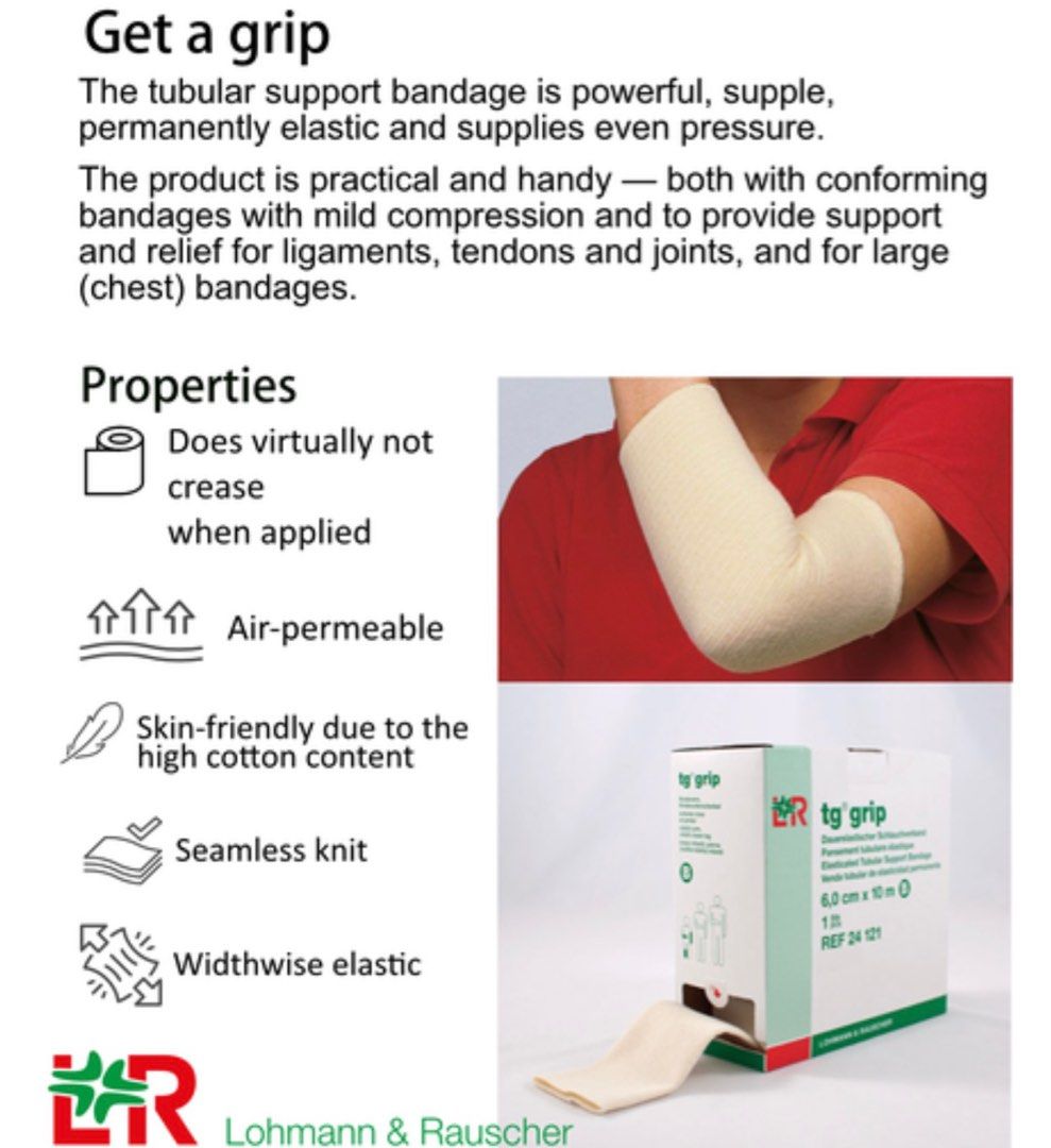Lohmann and Rauscher TG Grip Tubular Support Bandage 9m Roll 1Pc/Box, Furniture & Home Living