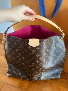 LV Louis Vuitton Graceful MM Beige, Women's Fashion, Bags & Wallets,  Shoulder Bags on Carousell