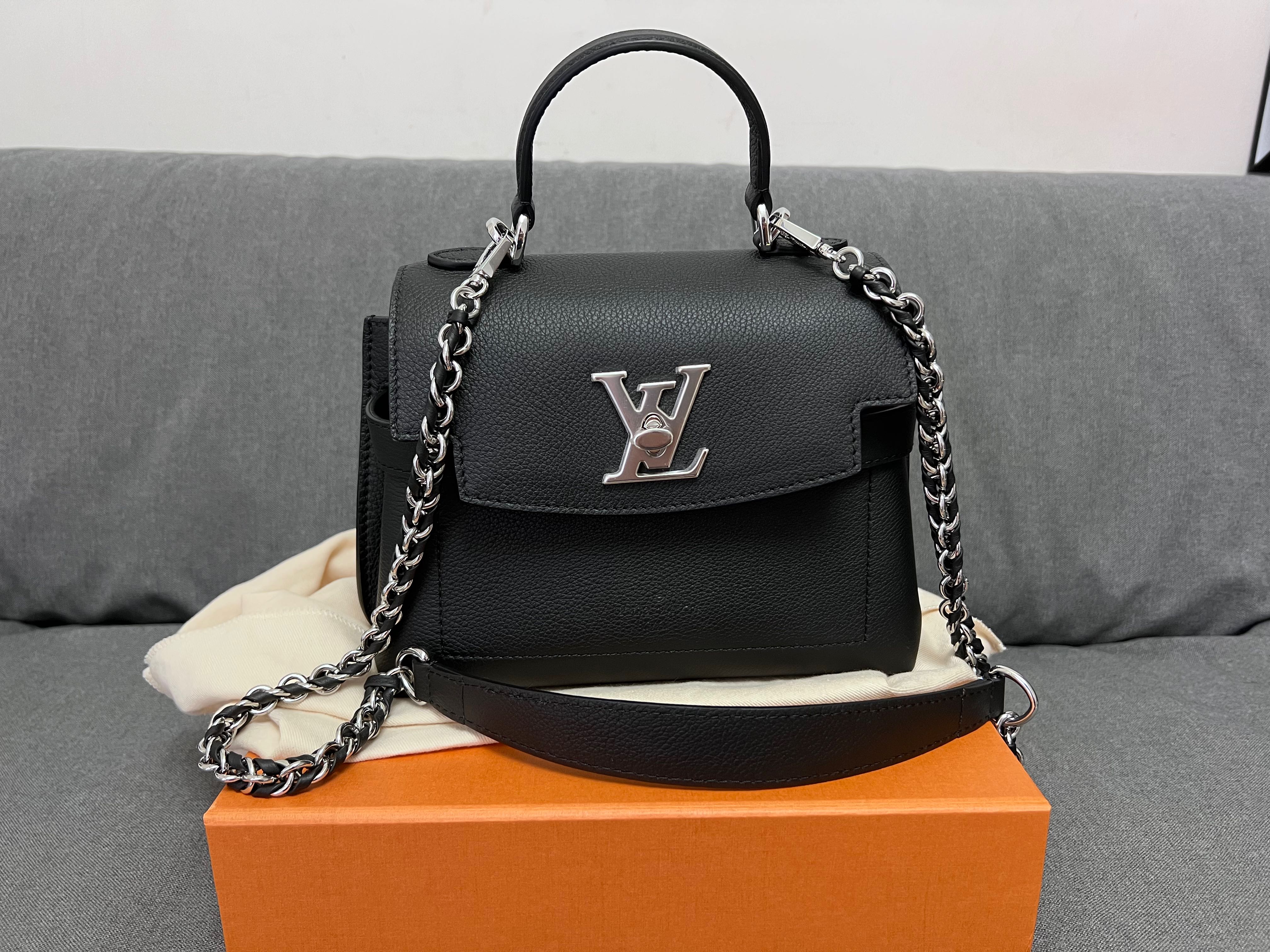 Louis Vuitton Lockme Day Noir Calf Skin Bag, Luxury, Bags & Wallets on  Carousell