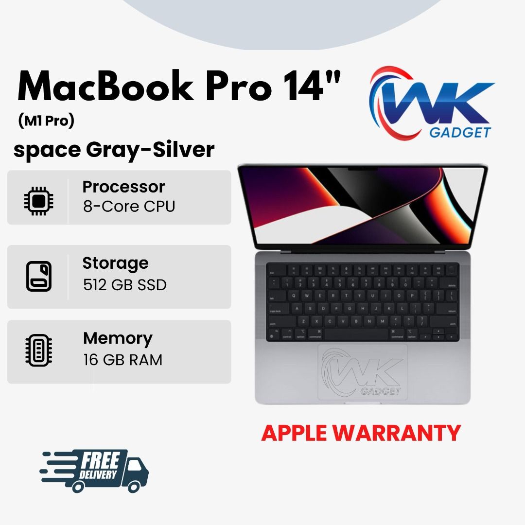 MacBook Pro 14インチ M1 512GB シルバー USキーボード Apple