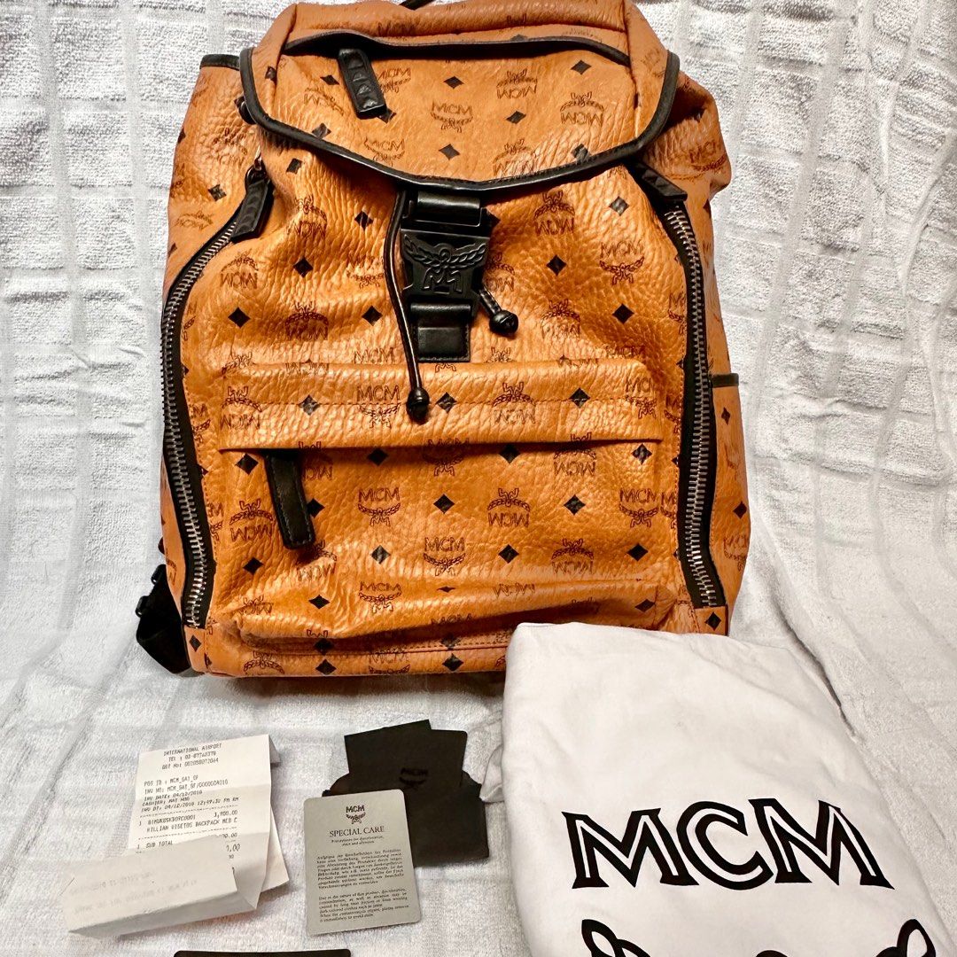 MCM Killian Backpack Visetos Cognac