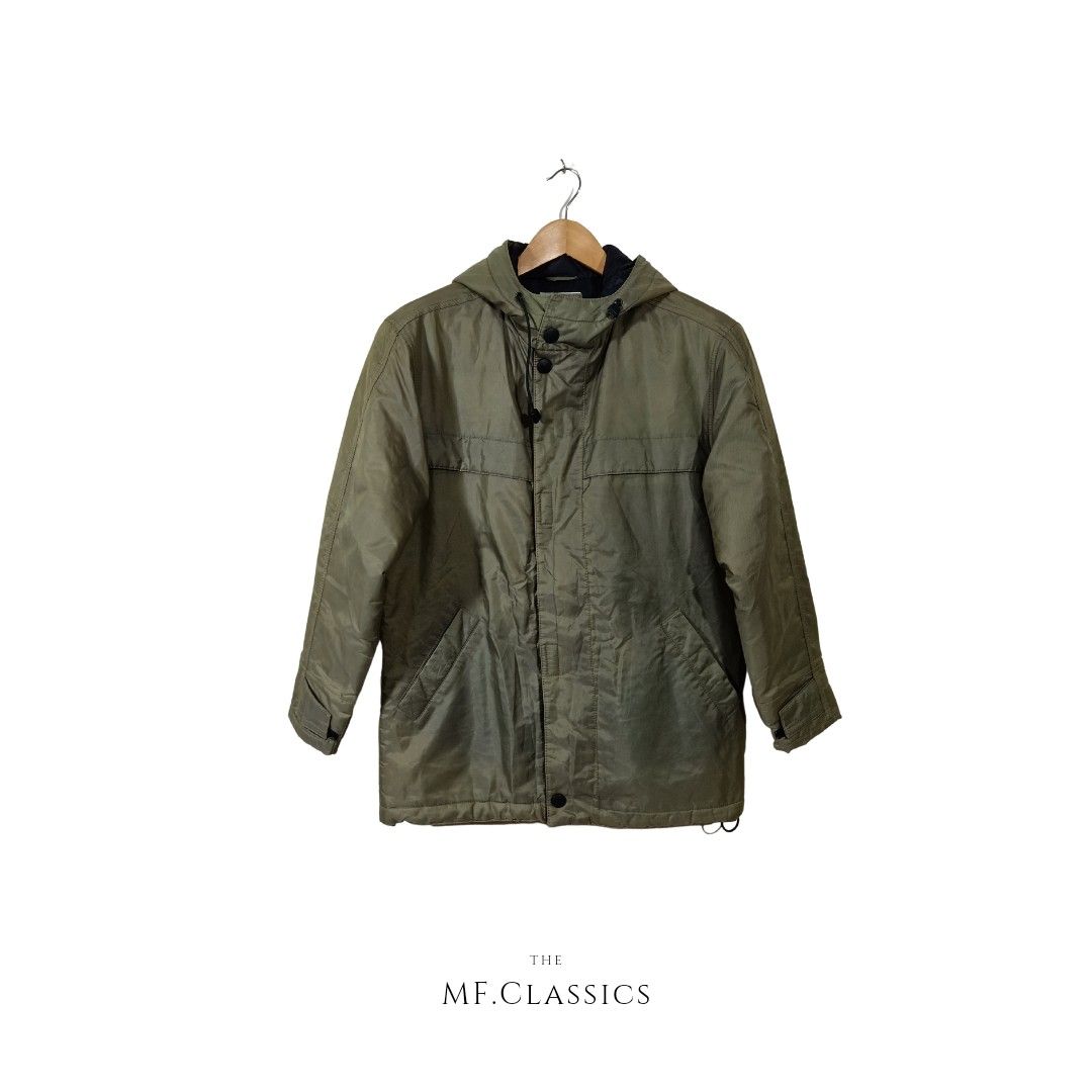 Michel Rene Semi-Puffer Jacket (Olive Green) - 30 L 23 W on Carousell
