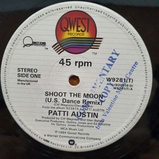 (Mint) Patti Austin - Shoot The Moon (U.S  Dance Remix) Vinyl Record LP