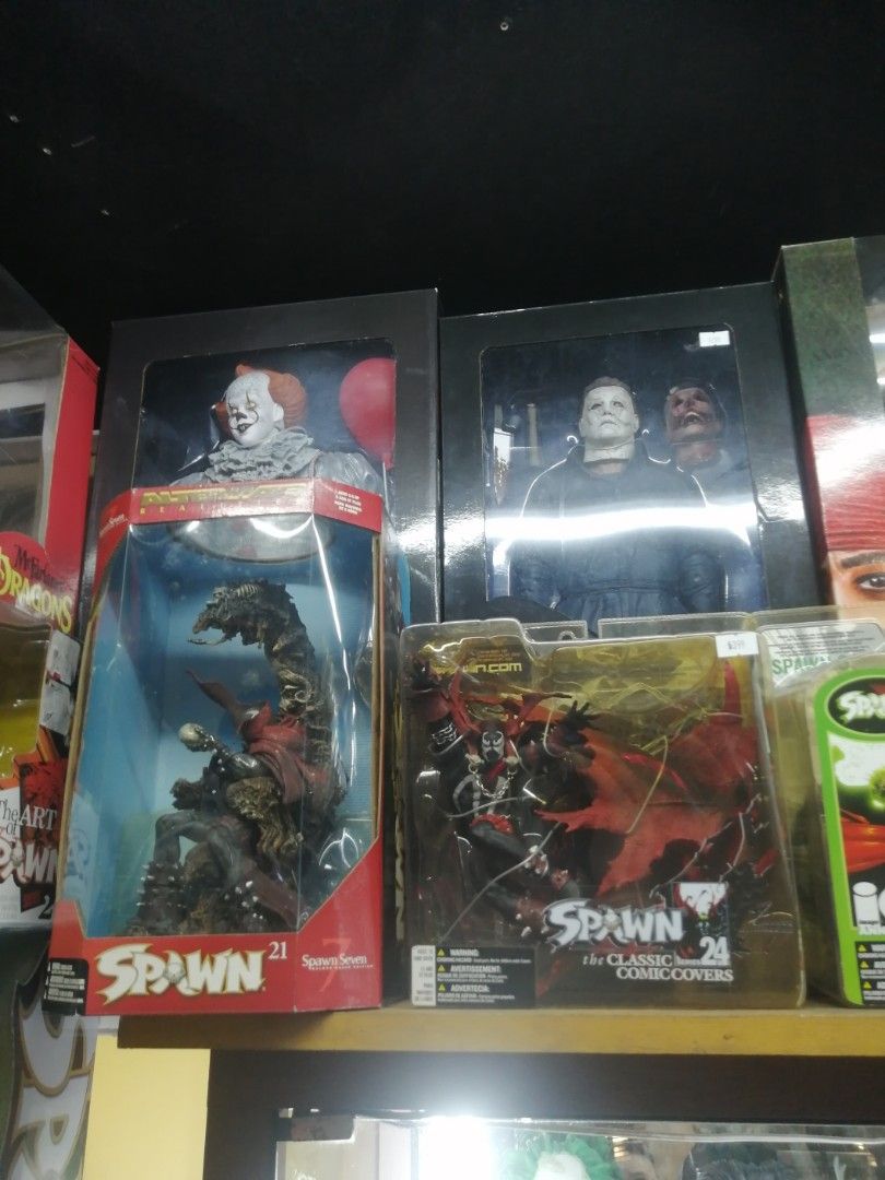 Neca, McFarlane Assorted Figures (Category: Figurines & Statues) located in San Juan City. Submitted by hezekiahtoys (Listing ID 1217264596, Image 2). Description: Mcfarlane Misb Spawn Throne 8k Misb Spawn 10th Anniv. 10k Misb Flying Spawn 5.4k NECA Misb Bride of Chucky 5k Misb Gremlins 3.5k Robocap 3.2k 18" It Pennywise 8k 18" Michael Myers 9k 18" Jack Sparrow 8k 18" Kill Bill 9k Payment thru Bdo, Gcash Transfer Shipping via Lalamove JNT. Meet u