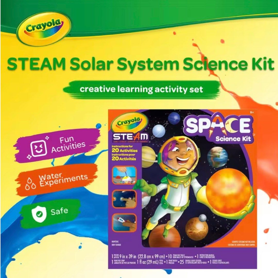 Crayola STEAM Solar System Science Kit, Educational Toy, Gift for Kids, Ages  7, 8, 9, 10 