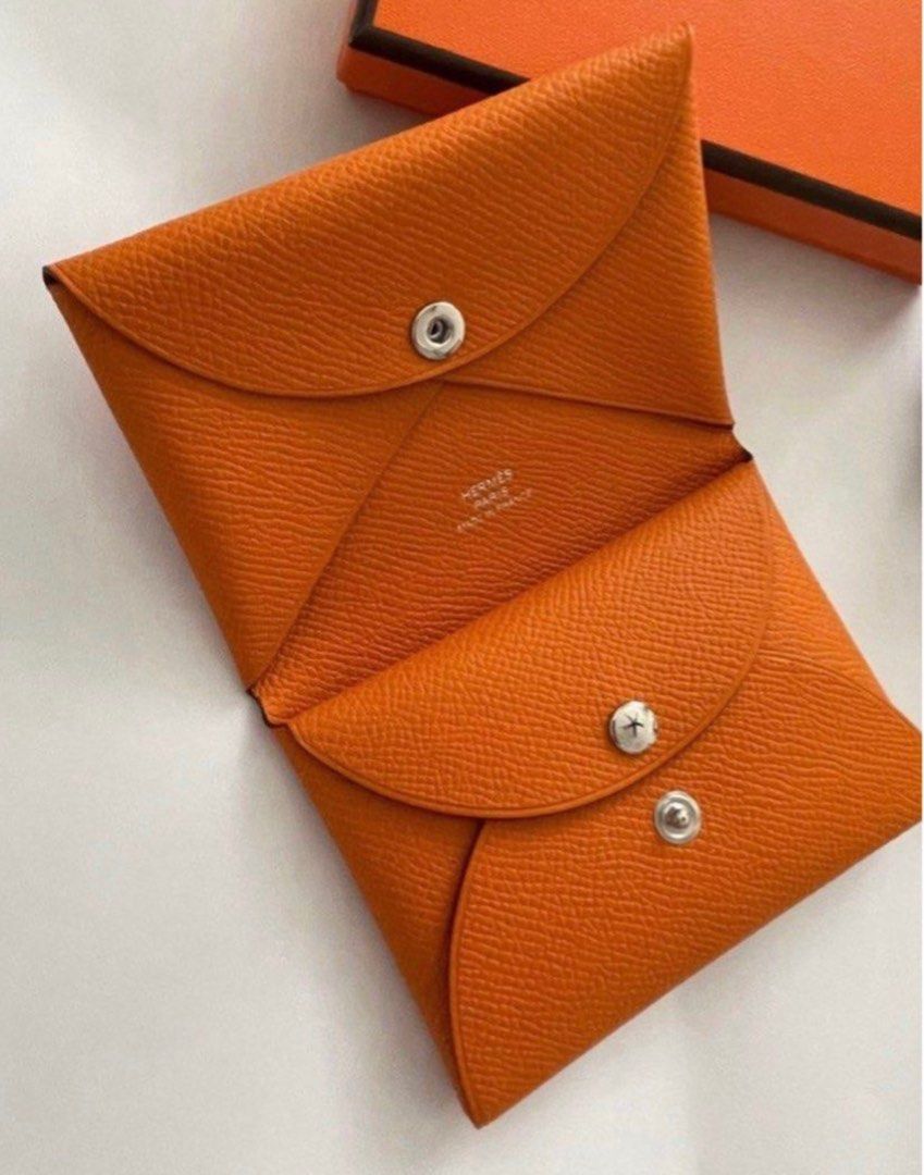 NEW} HERMES portefeiulle calvi duo compact, Luxury, Bags & Wallets