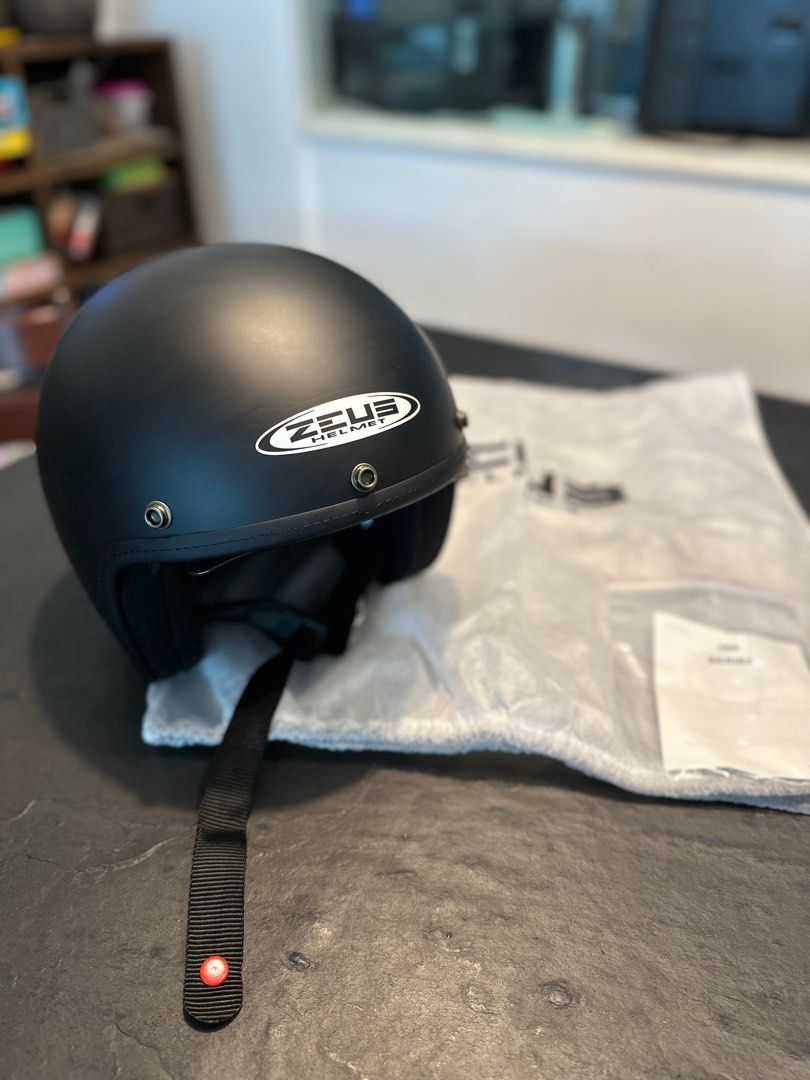 Nego New zeus classic Matt black Helmet Large L Motorcycles