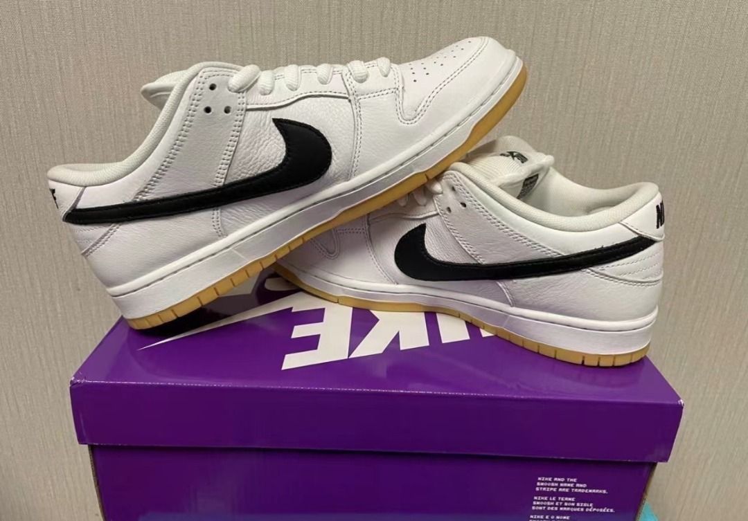 全新]🉐NIKE SB DUNK LOW PRO lso “White Gum” 白黑男女同款, 男裝, 鞋