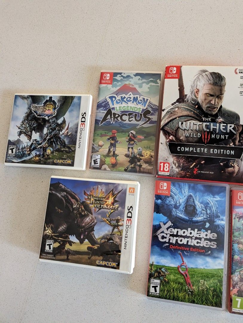 Nintendo switch 3DS fire emblem t hree houses pokemon brilliant diamond snack world dragon quest builders 2 monster hunter generations ultimate