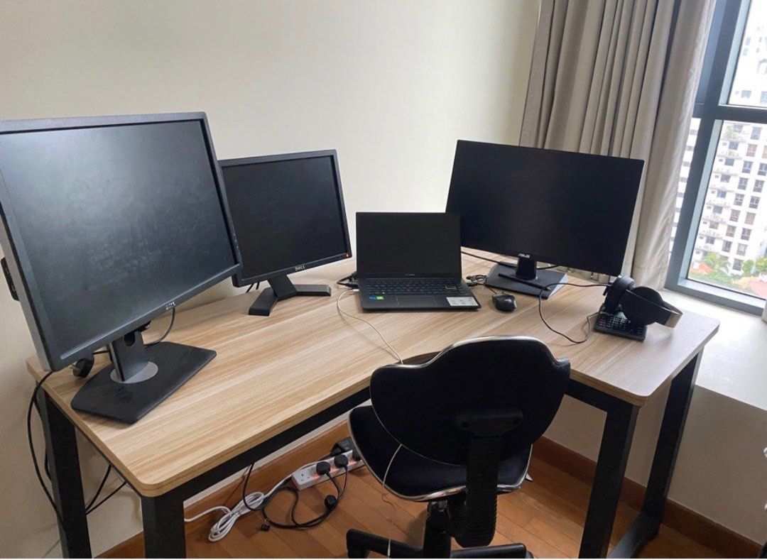 Office Table (L shape), Furniture & Home Living, Furniture, Tables