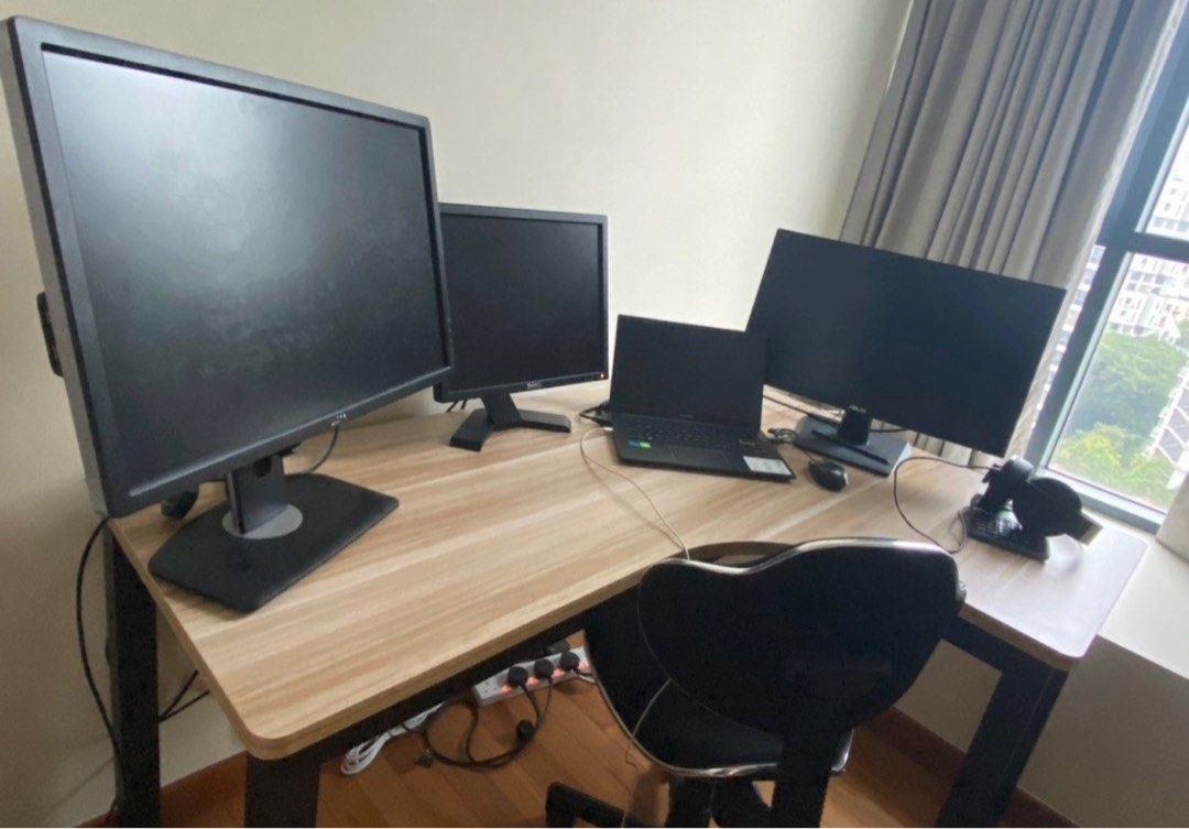 Office Table (L shape), Furniture & Home Living, Furniture, Tables