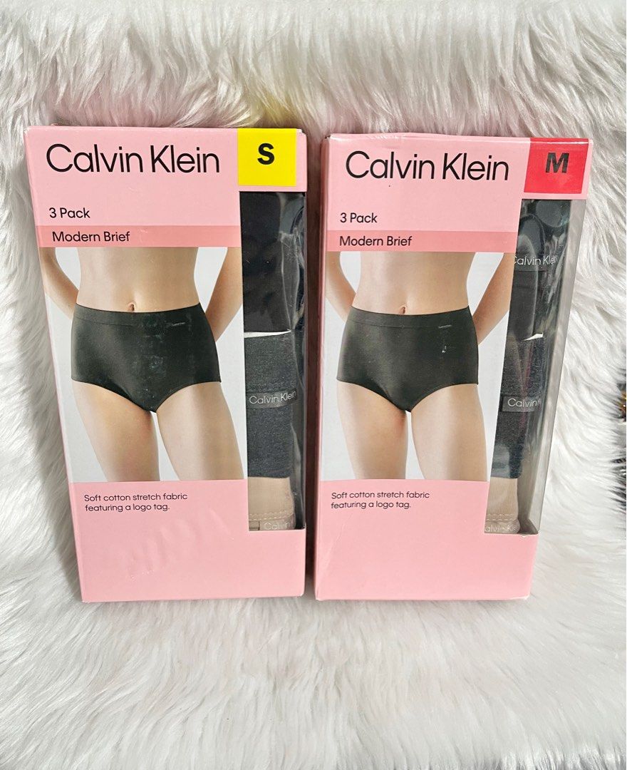 Original Calvin Klein Women's 3 pack modern brief undies, Women's