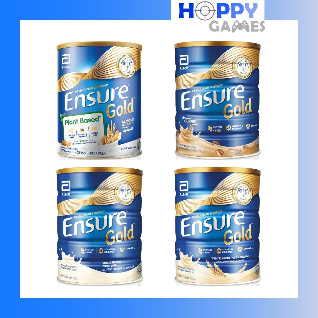 *ORIGINAL* Ensure Gold Adult Nutrition Powder HMB Wheat Vanilla Coffee Almond Dairy Alternative
