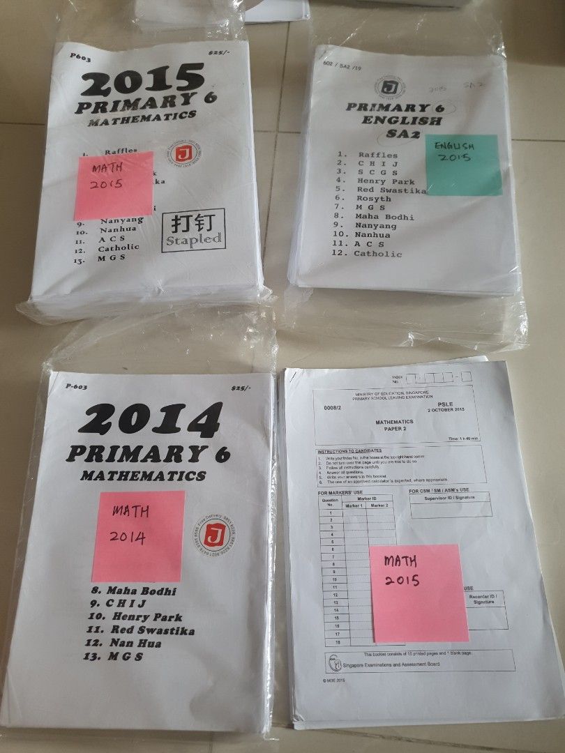 P6 PSLE revision test papers, Hobbies & Toys, Books & Magazines