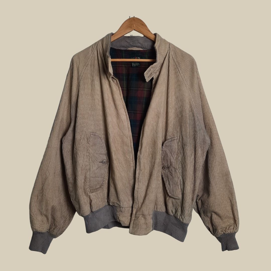Bomber jacket with plaid inside on sale