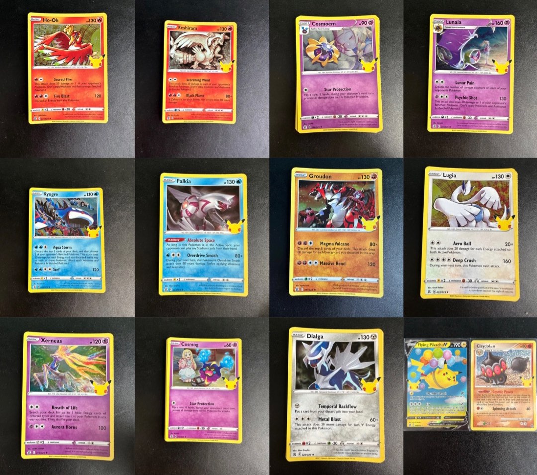 Pokemon Celebrations 25th Anniversary Holo/Classic/V Cards (Zekrom, Ho
