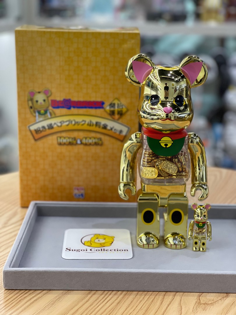 [Pre-Order] BE@RBRICK x Maneki Neko “koban” 100%+400% bearbrick gold coin  money maneki neko coin