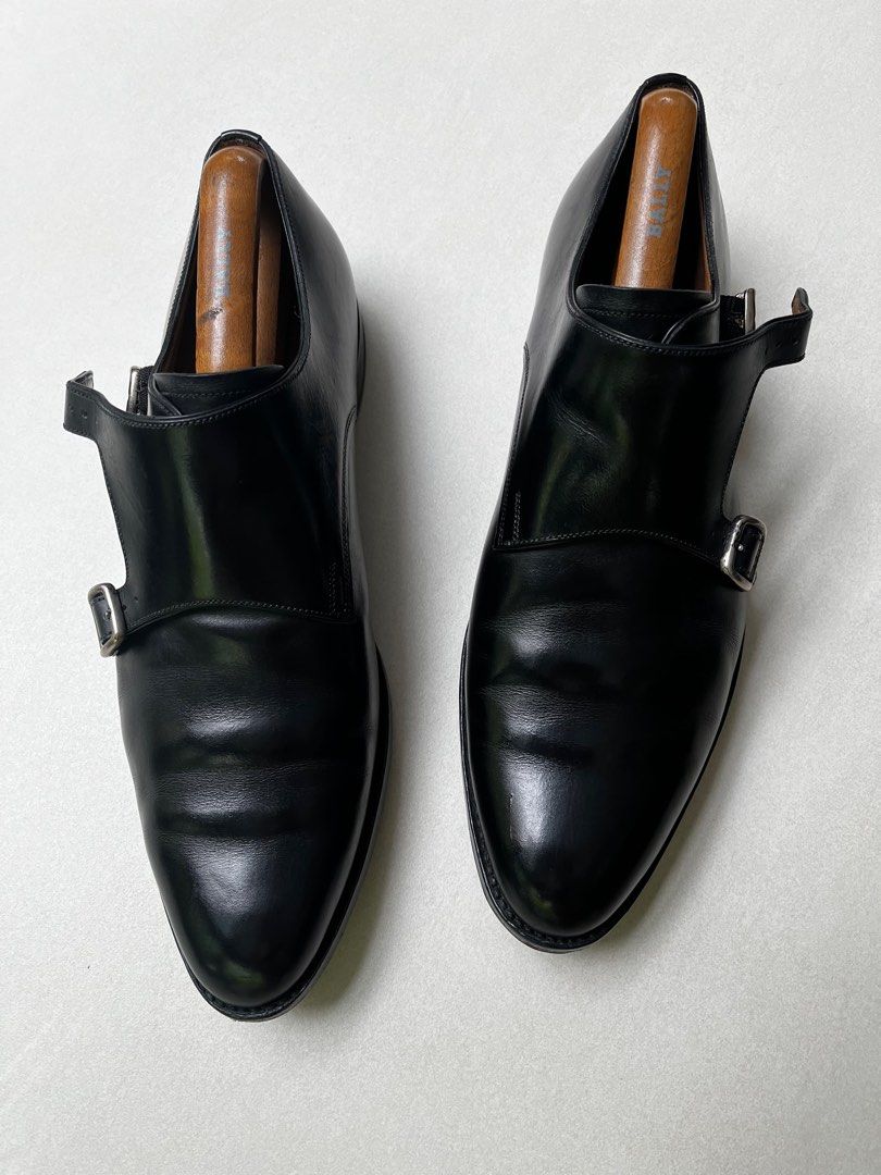 Mens black buckle shoes sales