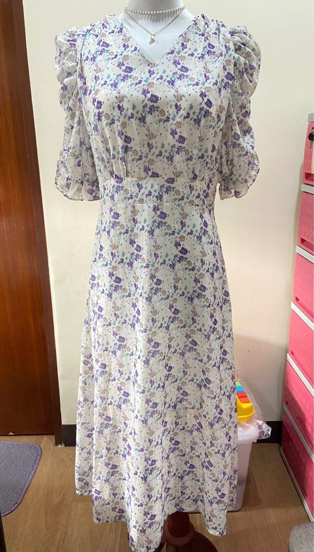 Purple floral Maxi dress, Women's Fashion, Dresses & Sets, Dresses on ...