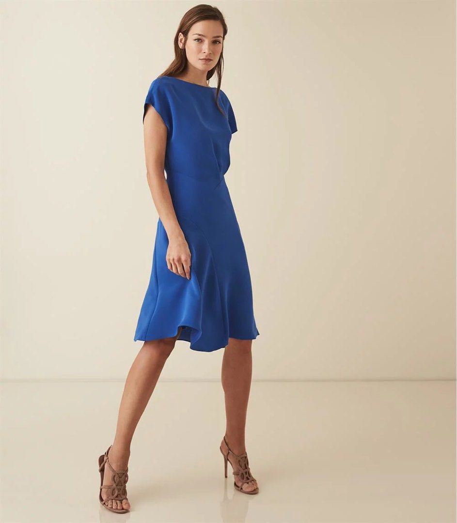 Blue top dress reiss