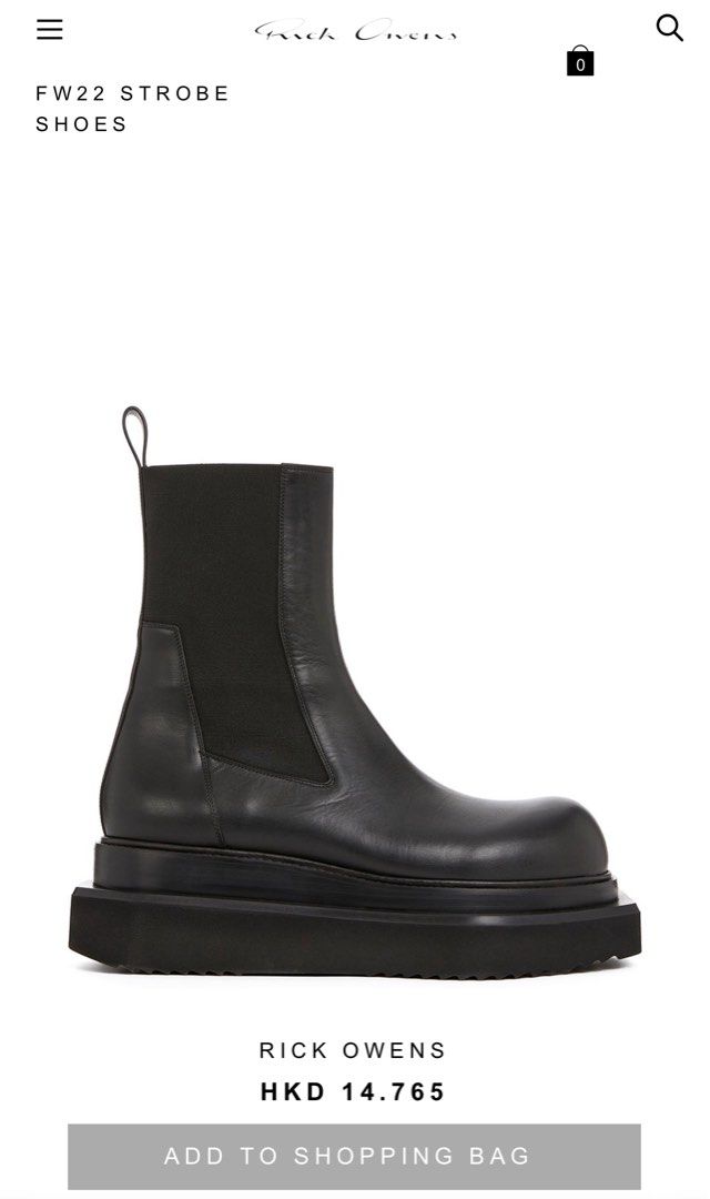 RICK OWENS BEATLE TURBO CYCLOPS, 名牌, 鞋及波鞋- Carousell