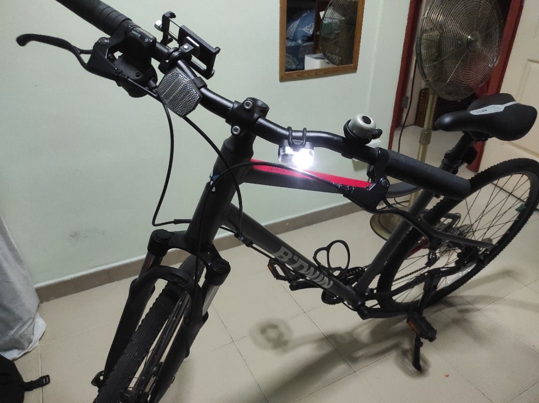 Riverside 500 Disc Brake 9sp Hybrid Bike Grey Red Sports
