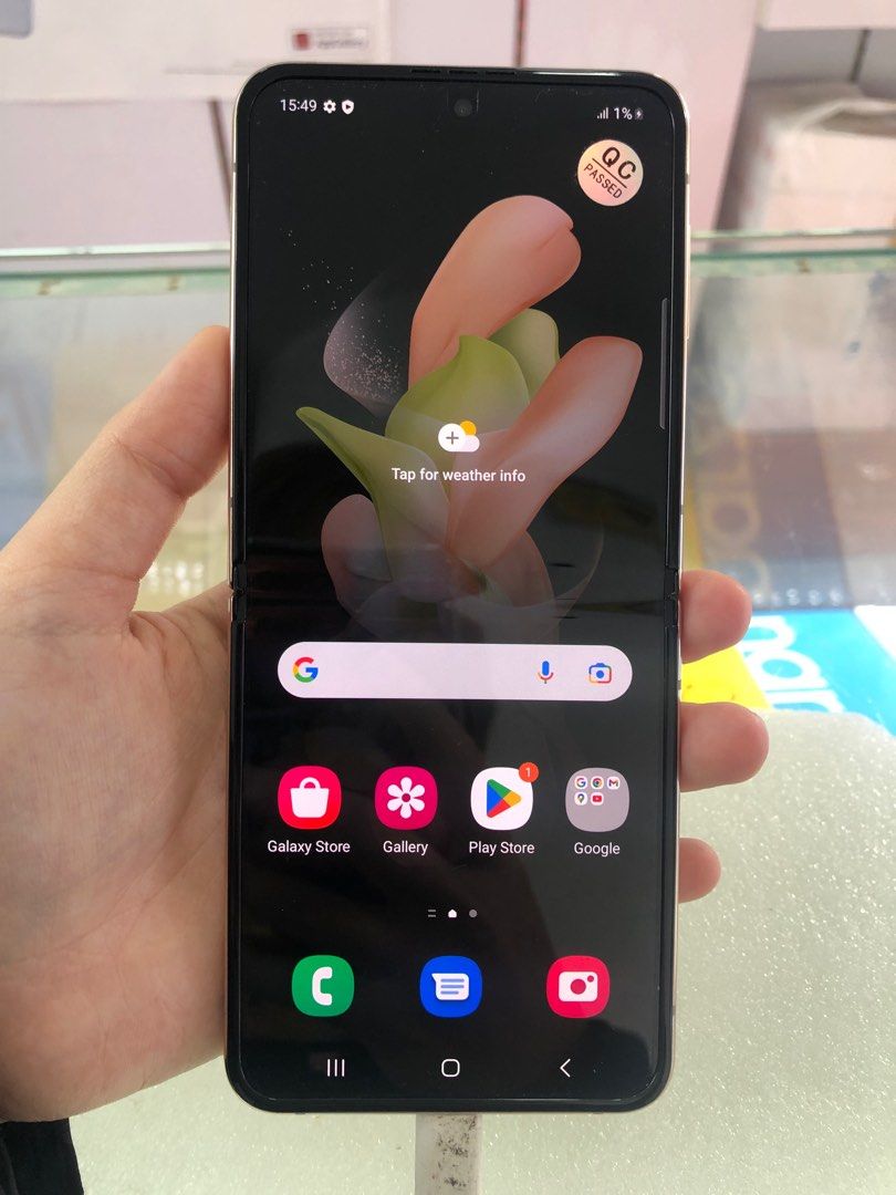 SAMSUNG GALAXY Z FLIP 4 5G 8+256GB PINK GOLD USED UNIT, Mobile Phones