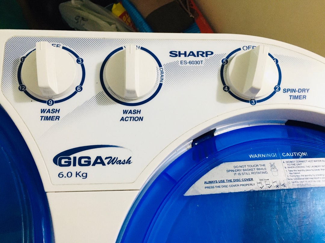 Sharp Giga Wash 6kg Washing Machine, TV & Home Appliances, Washing