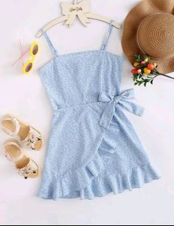 Shein Baby Blue Ditsy Dress