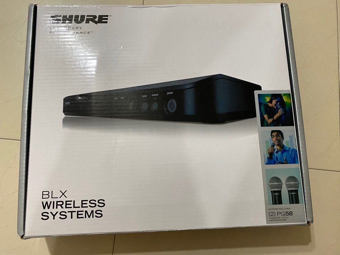 Shure BLX 288 2 Channel wireless microphone UHF dual microphone, Audio ...