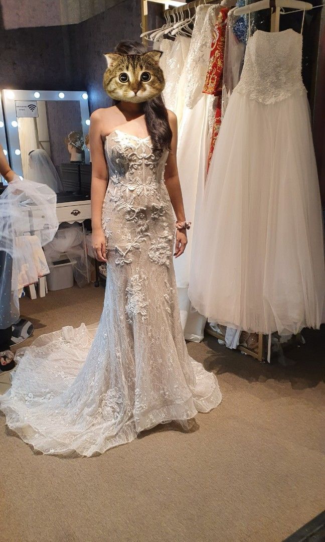 Simple elegant wedding gown from Lyra Studio Women s Fashion Dresses 