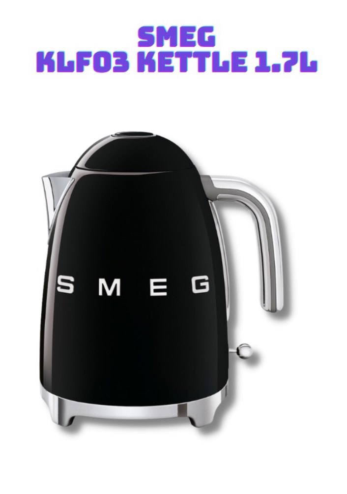 SMEG Kettle Black KLF03 (1.7L), TV & Home Appliances, Kitchen